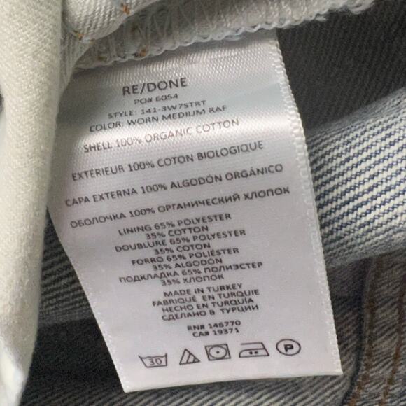 Re/done Revolve Womens Distressed Knee High Wst Originals 70s Straight Leg Sz 28 - Picture 13 of 13